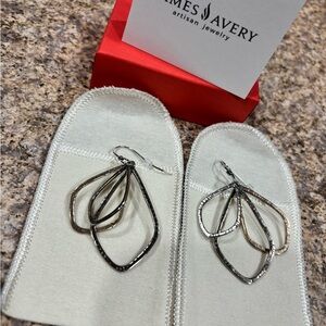 James Avery Silver and Gold Layered Earrings